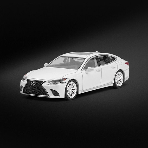 2018 LEXUS LS 500H WHITE 1/64 DIECAST CAR MODEL BY ENCHERY | JVK Toys