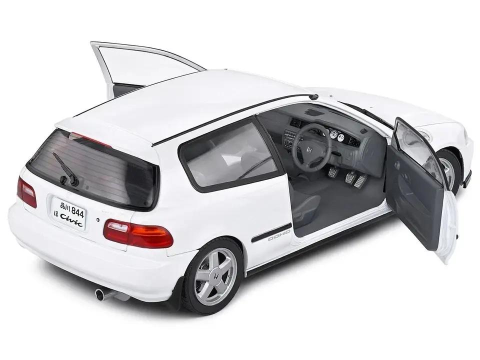 Thumbnail: 1991 HONDA CIVIC EG6 FROST WHITE 1/18 DIECAST CAR MODEL BY SOLIDO S1810401