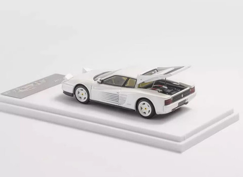 FERRARI TESTAROSSA WHITE HOOD OPENS 1/64 SCALE DIECAST CAR MODEL