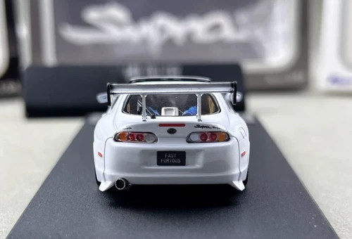 TOYOTA SUPRA A80 BOMEX TARGA CONVERTIBLE WHITE 1/64 DIECAST CAR BY