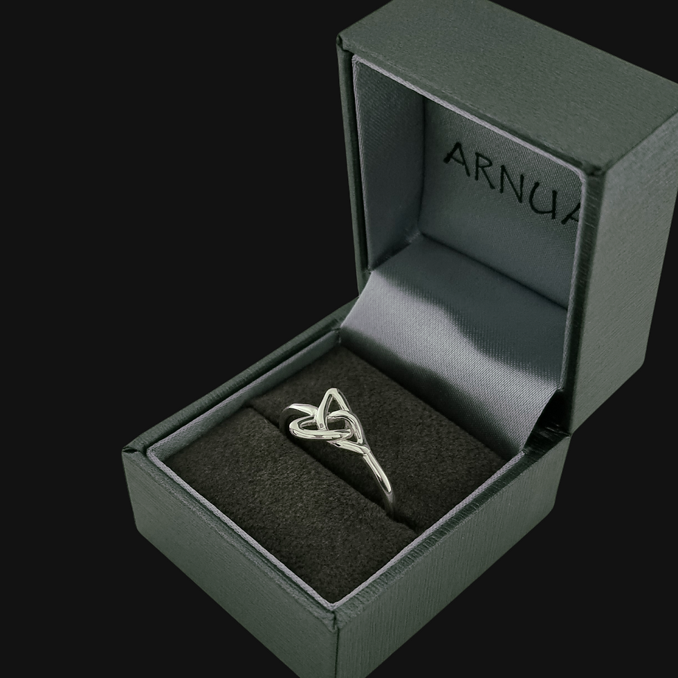 trinity knot ring | sterling silver organic boxed