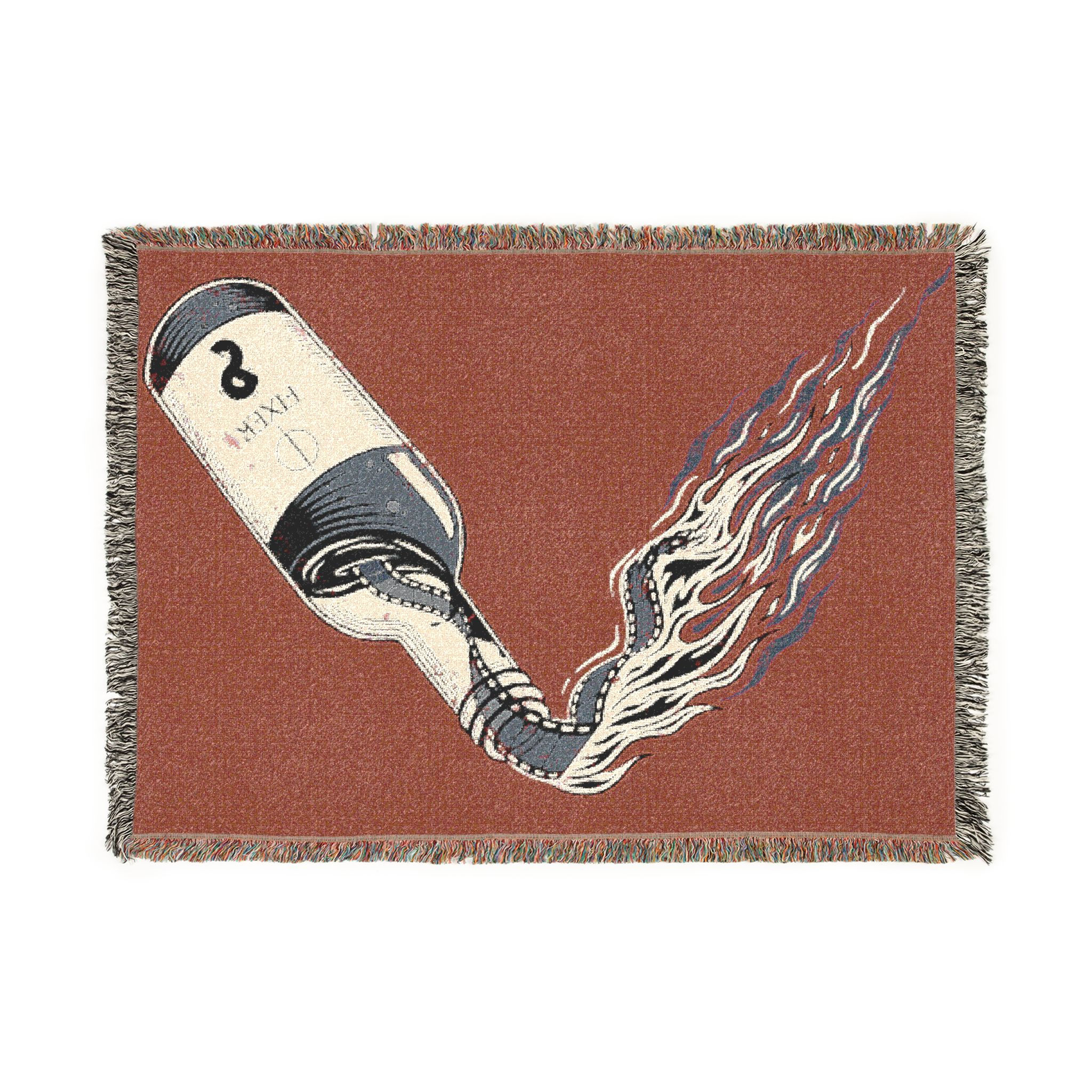 Poppin' Off Molotov Woven Throw (Auburn Red)