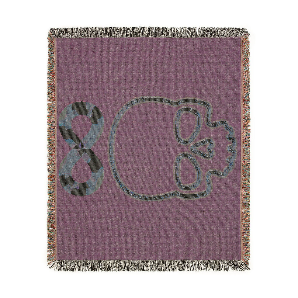 Thumbnail: GOD F**KS DEATH (Emblem) Woven Throw (Mint) (60x50)