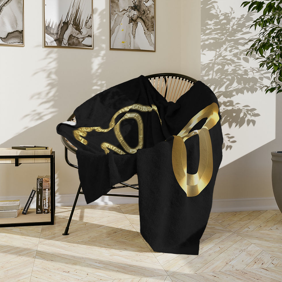 Thumbnail: GOD F**KS DEATH (Emblem) (Black) Velveteen Blanket (60x50)