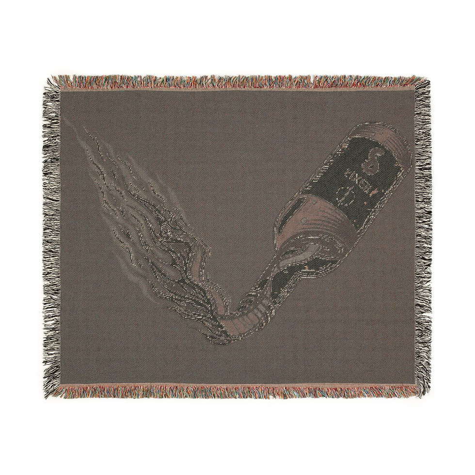 Thumbnail: Poppin' Off Molotov Woven Throw (Dark Blue) (Multiple Sizes)