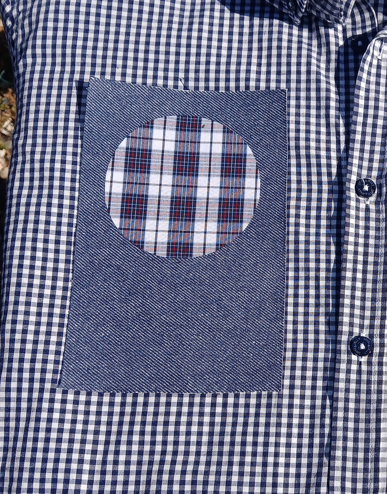 Applique using shirtings