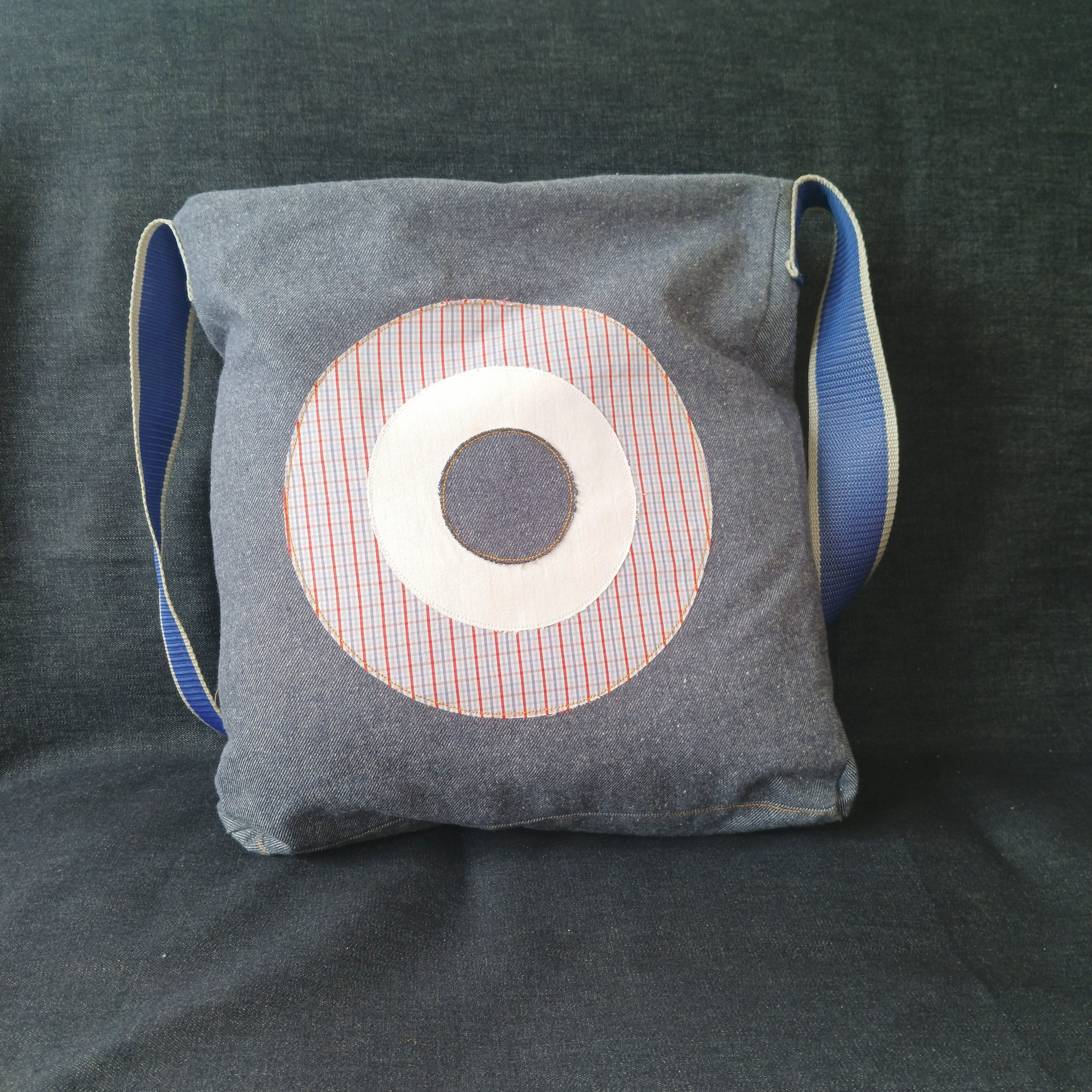 Hybrid Styles lined Tote Bag Orange Check