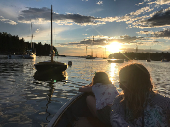 Young Sailors Approach Their Mooring