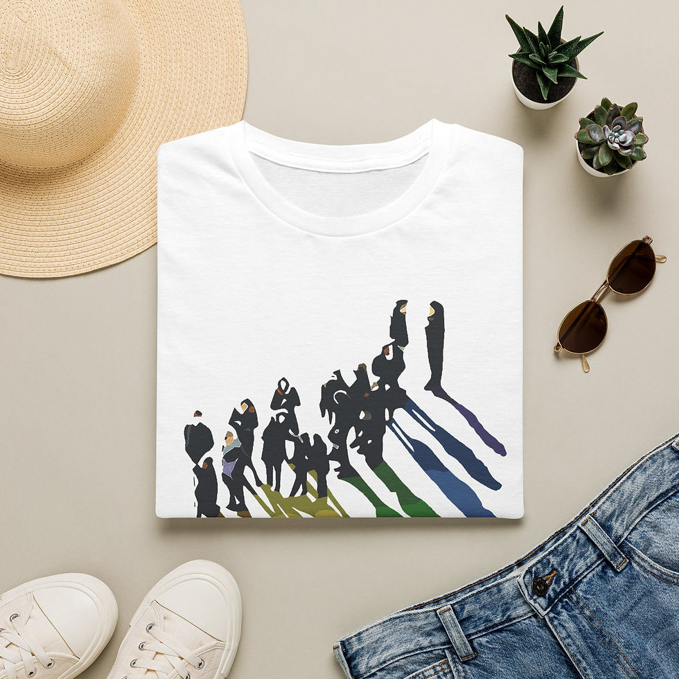 Thumbnail: T-Shirt — Rainbow Crowd Silhouette Tee