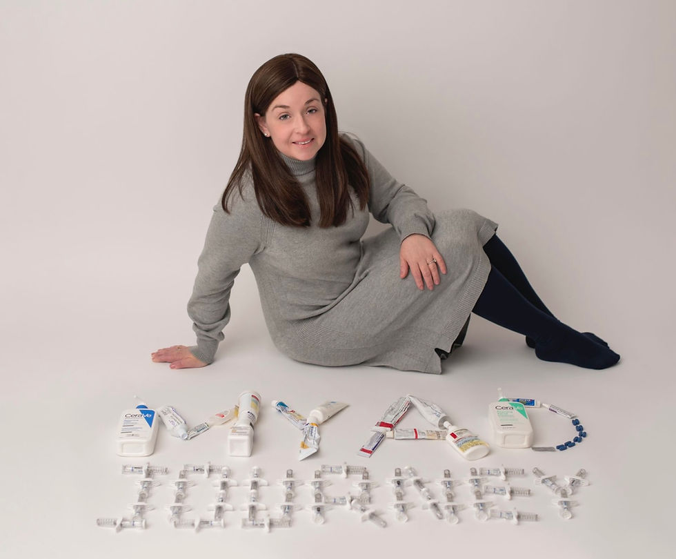 Eczema Patient Advocate sharing My AD Journey made from the various products and treatments she uses