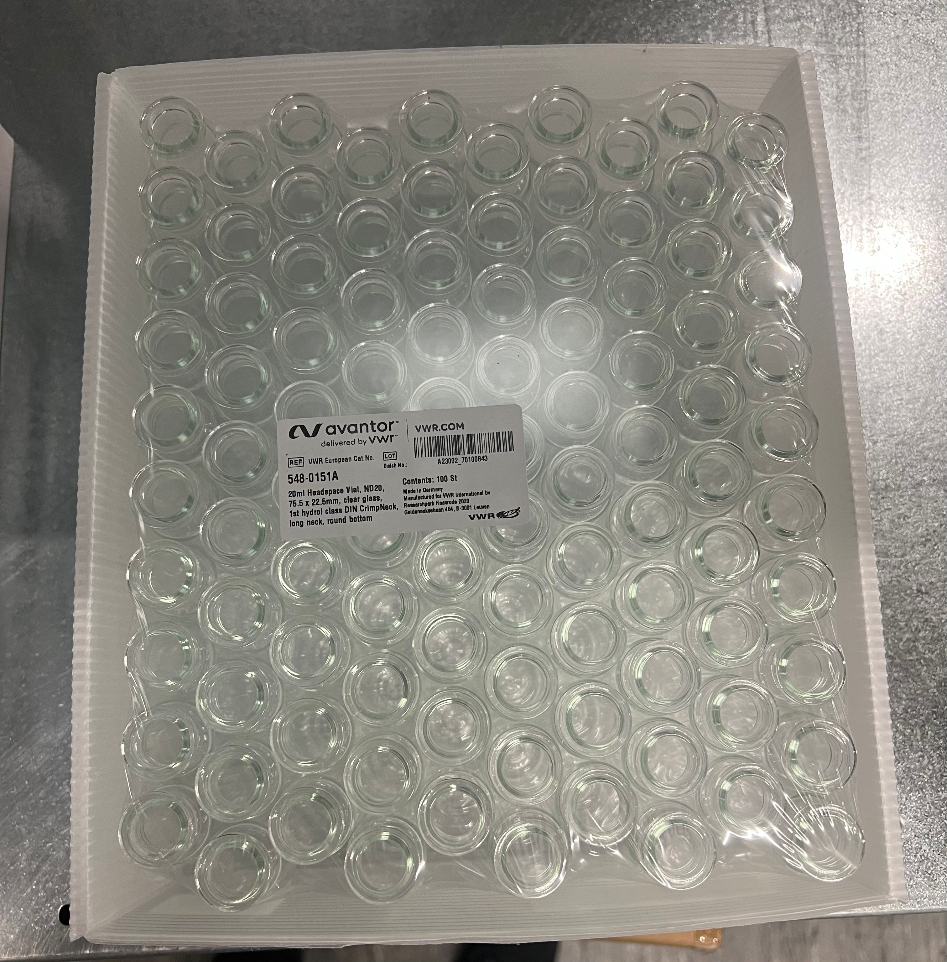Vial GC Headspace : 20 mL (75.5x22.5mm)