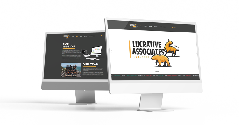 Lucrative Associates, Trader, Forex, Computer, online, Training, Bull, Bear, Trendline