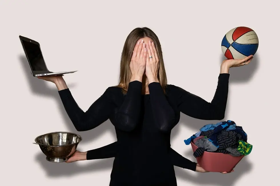 Frau im Alltagsstress