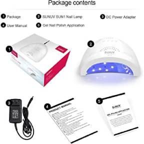 Thumbnail: UV LED Nail Lamp, SUNUV Gel Nail Light for Nail Polish 48W UV Dryer with 3 Timer