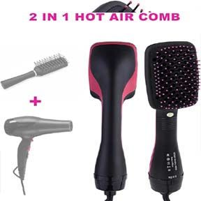 Thumbnail: 2 in 1 Hair Dryer & Styler, One Step Hair Dryer Brush Straightener, Negative Ion