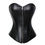 Thumbnail: SLIMBELLE Women Body Shaper Faux leather Waist Trainer Cincher Overbust Corset S