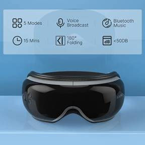 Thumbnail: RENPHO Eye Mask with Heat, Rechargeable Eye Mask with Bluetooth Music for Relax