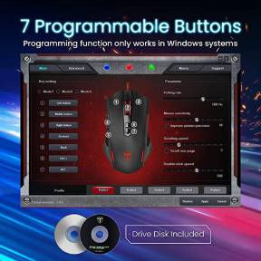 Thumbnail: VIVIJO Gaming Mouse Wired, Ergonomic PC Gaming Mice with 16 Million Colors RGB B