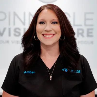 Headshot of Amber Dumke, office manager at Pinnacle Vision Care.