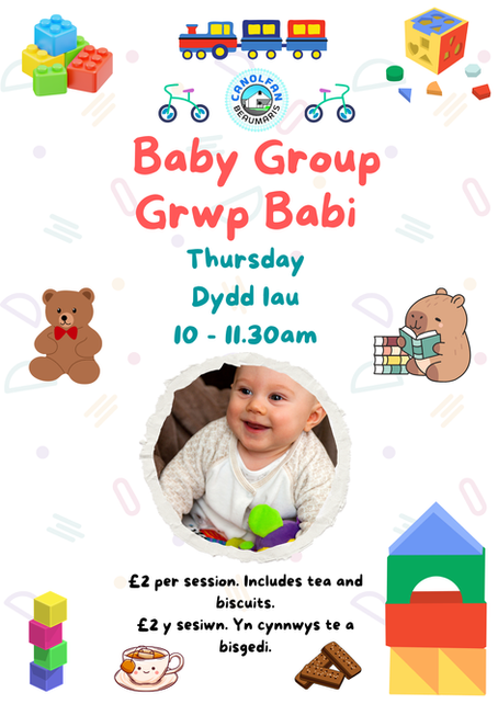 Baby group with toys and refreshments