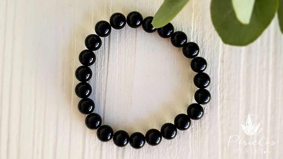 Bracelet Onyx qualité A • 8 mm - perles rondes