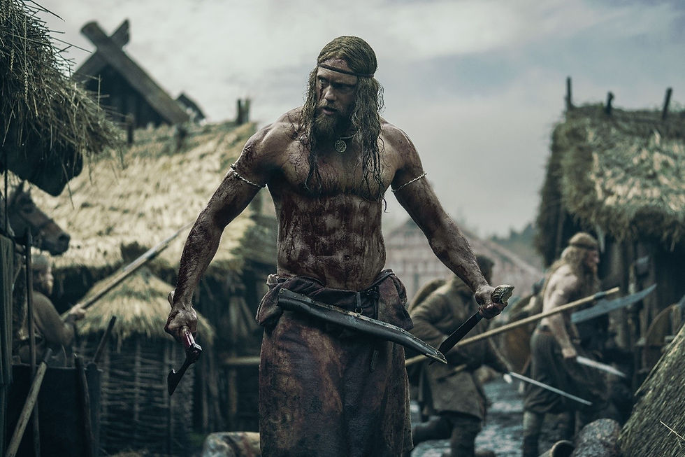 A scene from the Northman - Amleth as a berserker