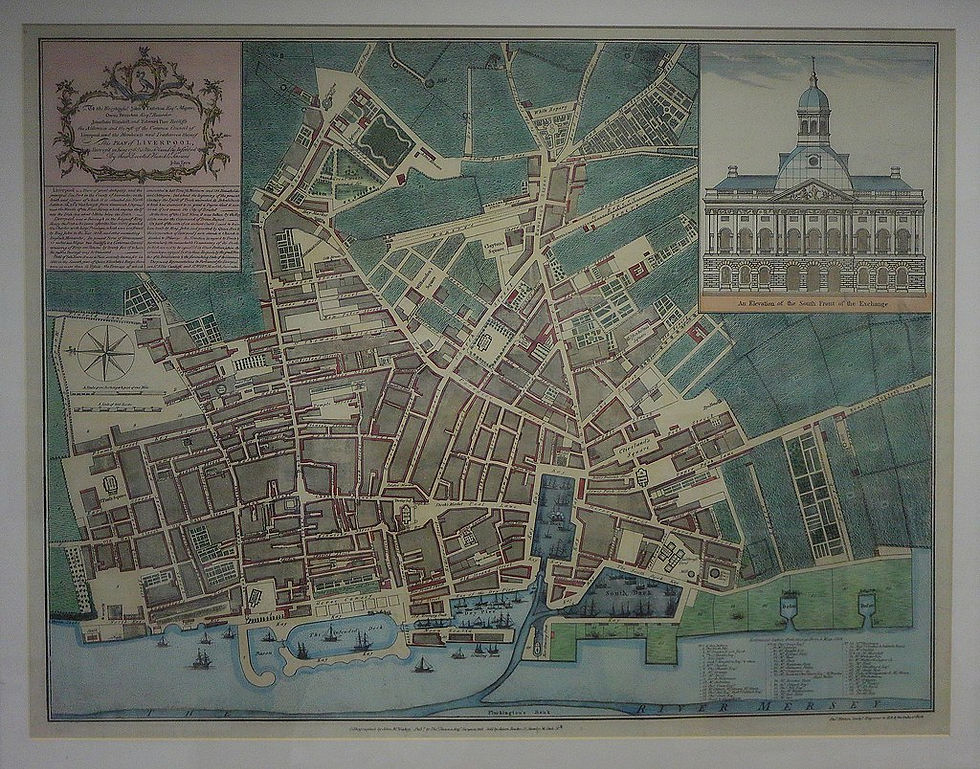 A street map from the eighteenth century.