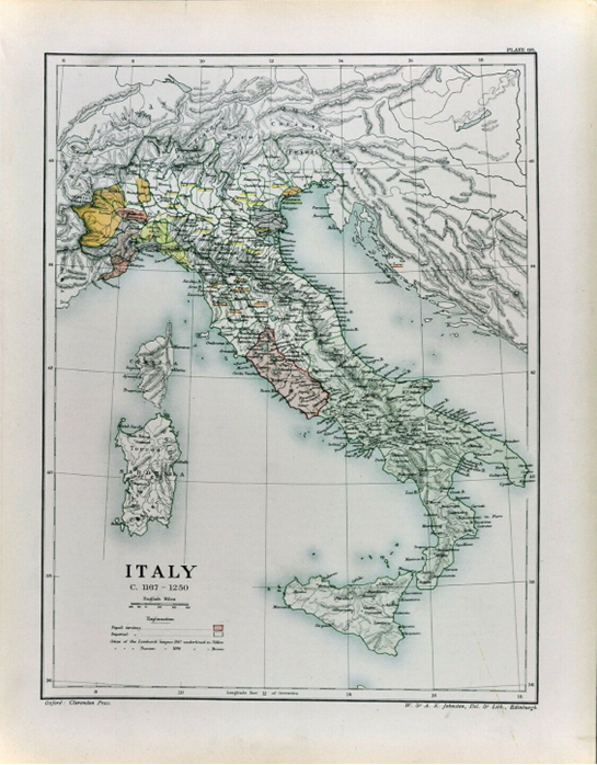 A Map of Italy from 1902.