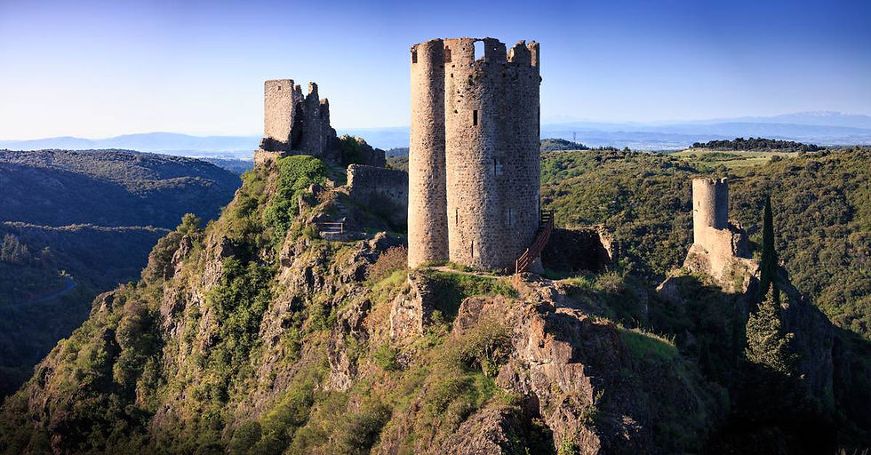 A colourful image of a fortress.