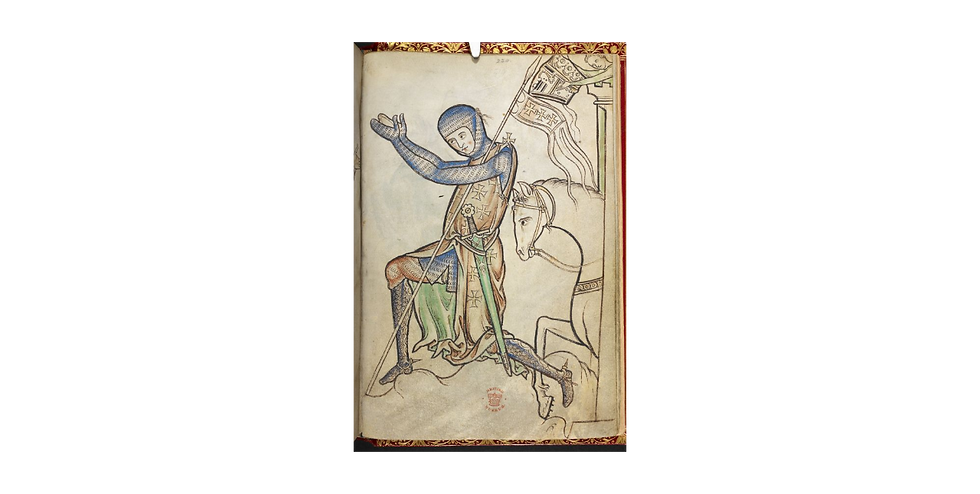 An illustration depicting a model pious knight.