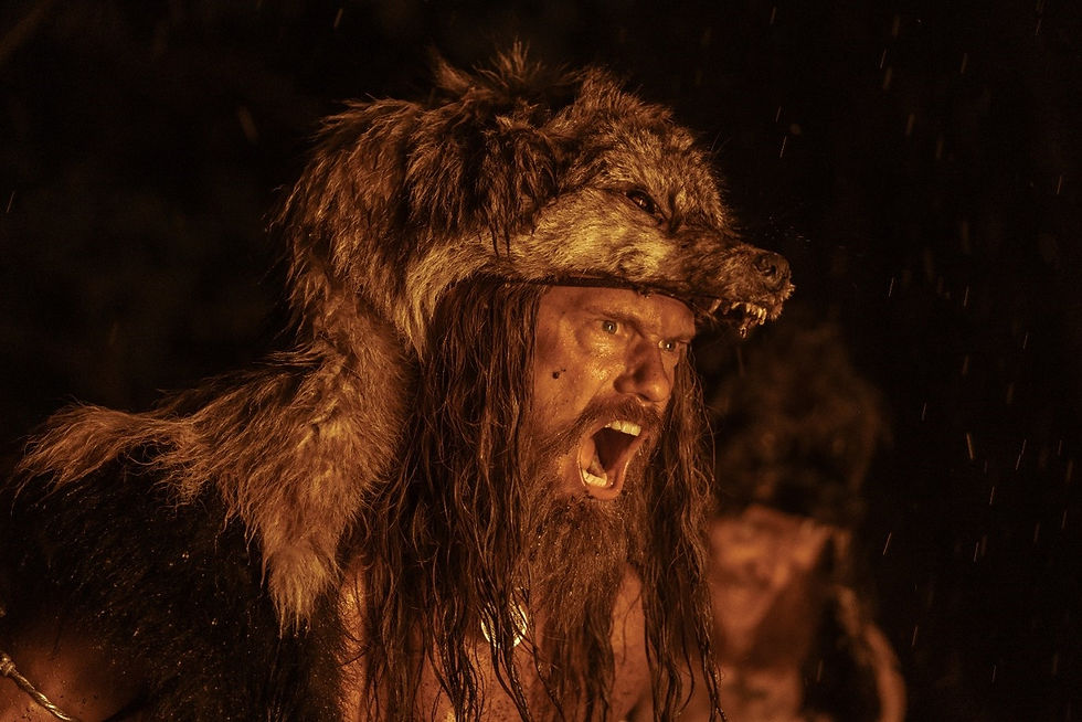 A scene from the Northman - Amleth in a wolf's skin