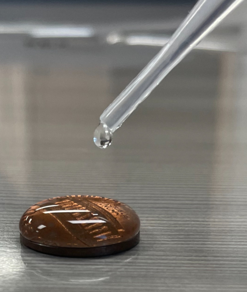 Do not let the end of the pipette touch the drop of water as you add more drops to the penny.