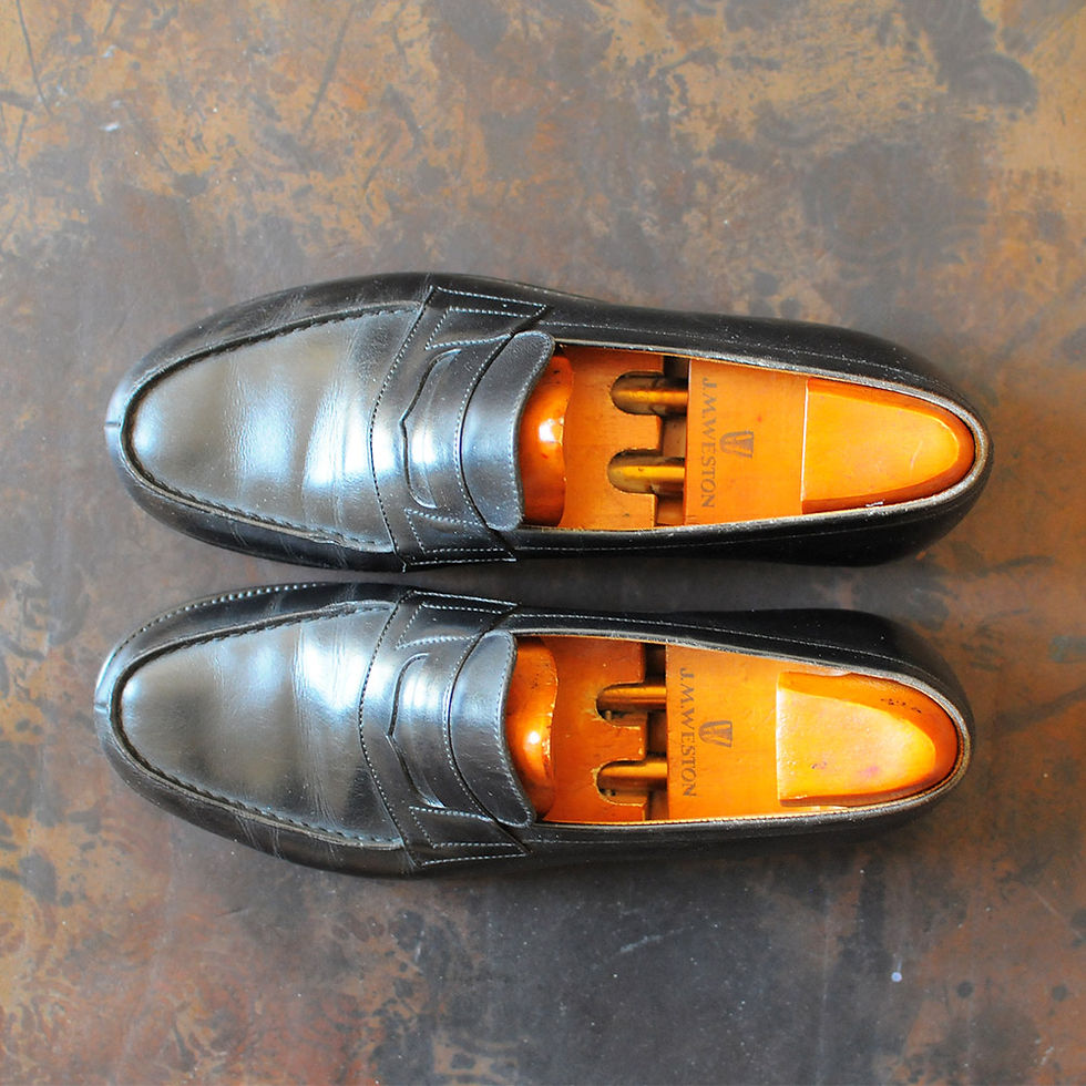 Miniature : Mocassin 180 J.M. Weston box noir embauchoirs