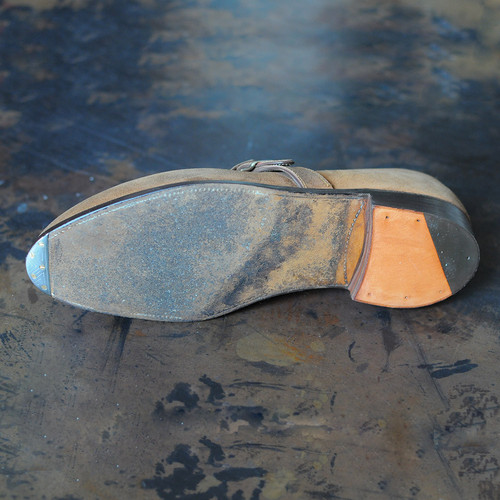 P. Roth BESPOKE loafer strap brown suede UK 8-8,5 | Maison Moussard