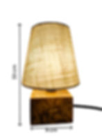 Miniaturbild: Tischlampe Vale aus Olivenholz & Flachs