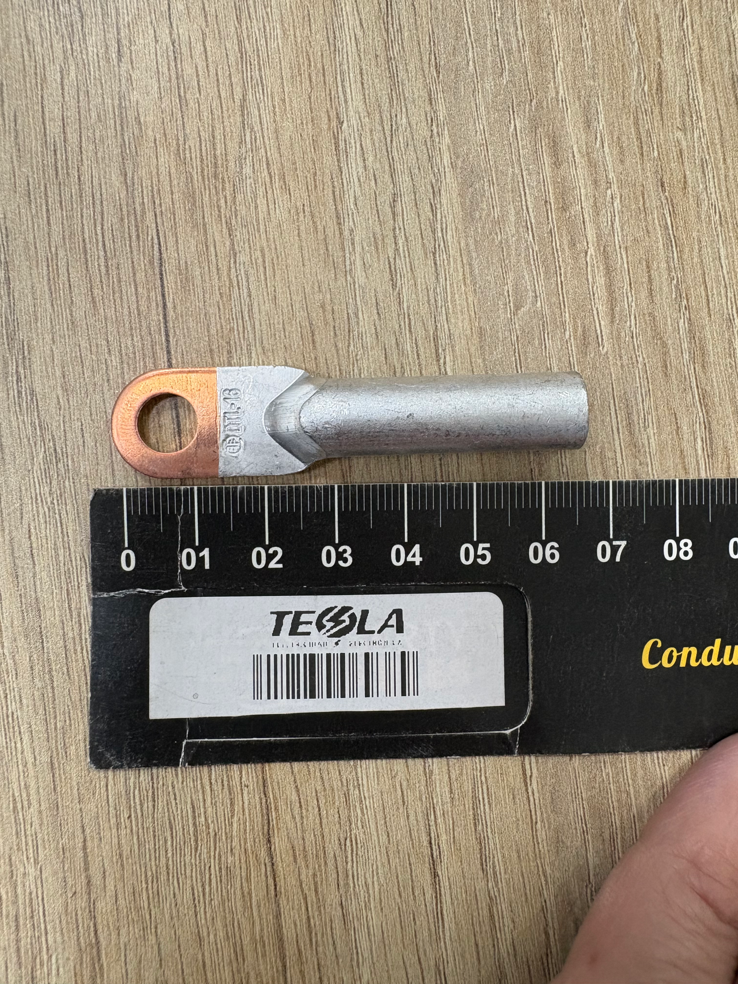 TERMINAL COMPRESION LARGO 6AWG BIMETALICO H=8MM (P2 10UN)
