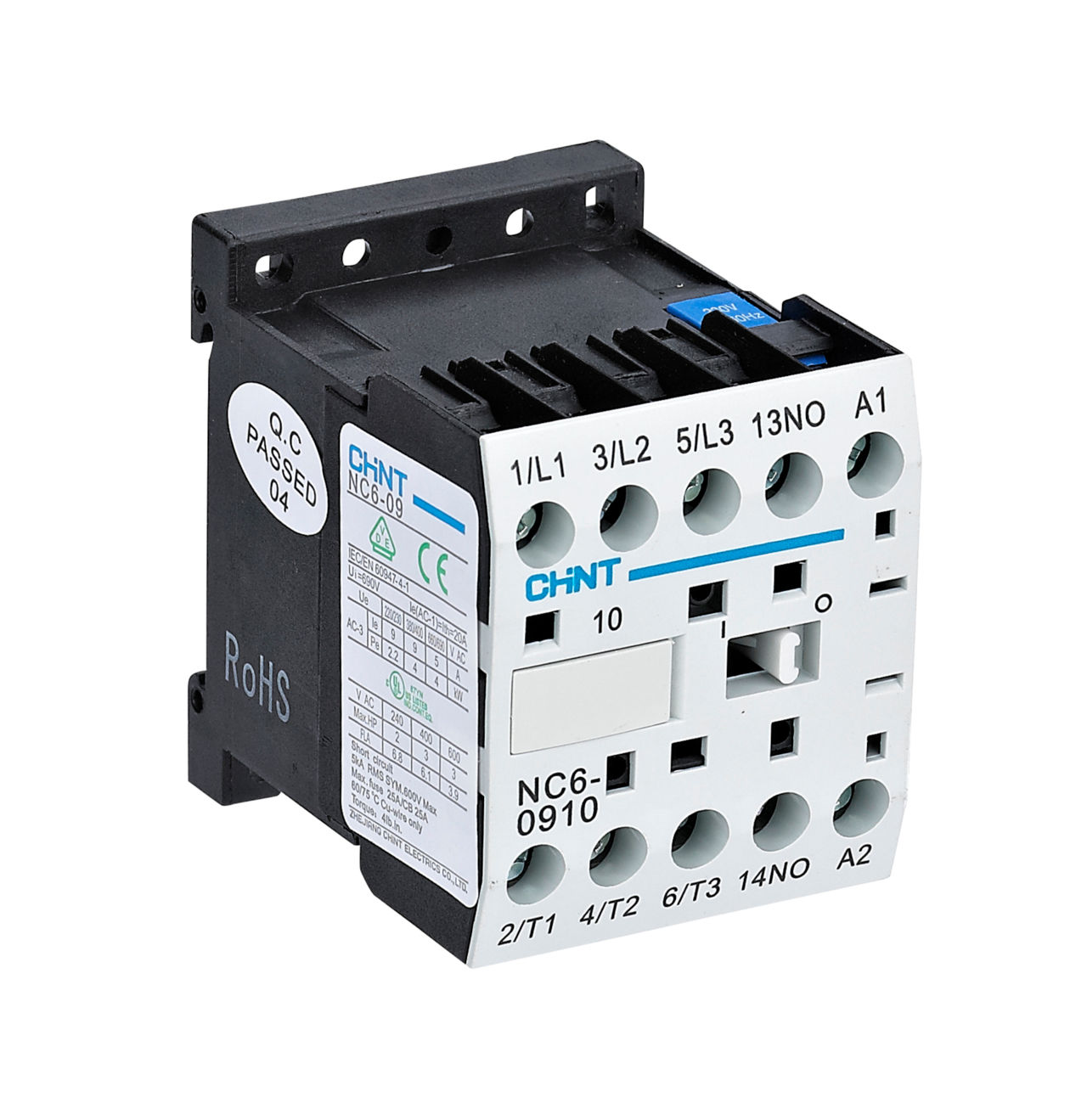 CONTACTOR MINI CHINT NC6-0901 3HP 24VAC