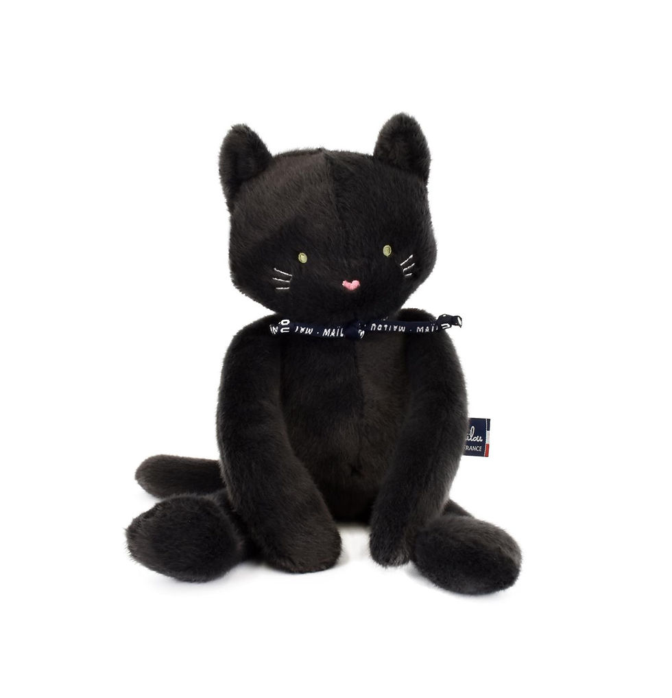 Chat Méloé noir anthracite - Maïlou - 37 cm