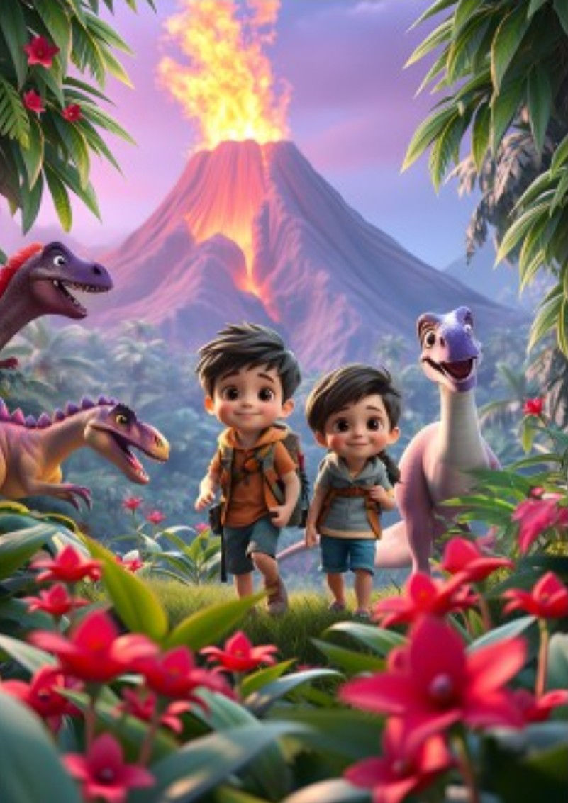 Puzzle enfant de 104 pièces - Petits Explorateurs chez les Dinosaures