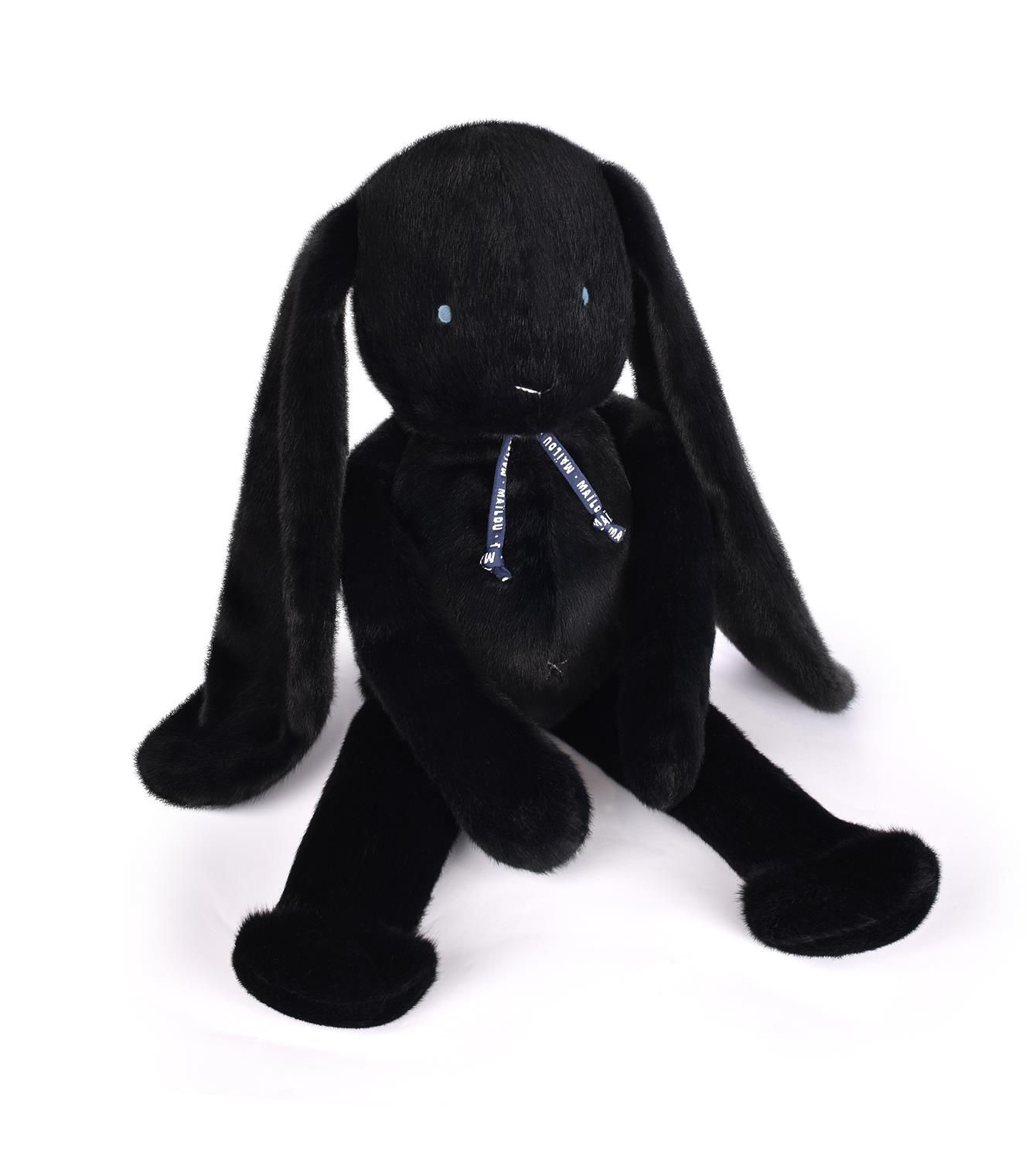 Peluche lapin noir de la collection Méloé de Maïlou Tradition - Cousue main