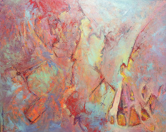 Just Beyond Yesterday abstract oil painting by Jane Duncan Stogner