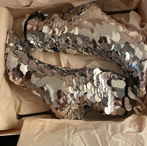 Sergio Rossi sequin boots Sz40 NIB 2k | Luxury Cage LLC