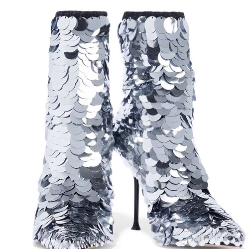 Sergio Rossi sequin boots Sz40 NIB 2k | Luxury Cage LLC