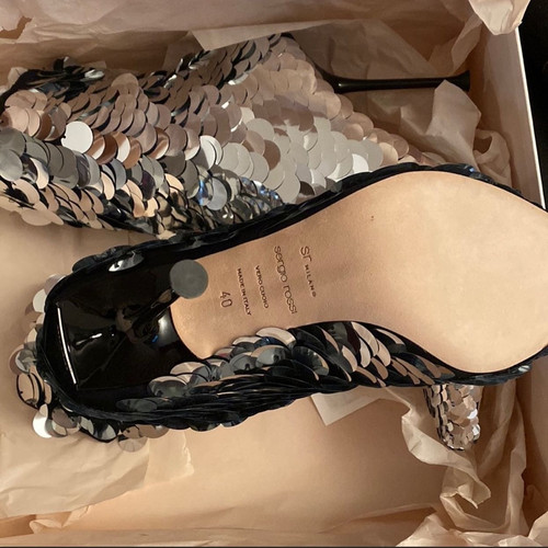 Sergio Rossi sequin boots Sz40 NIB 2k | Luxury Cage LLC