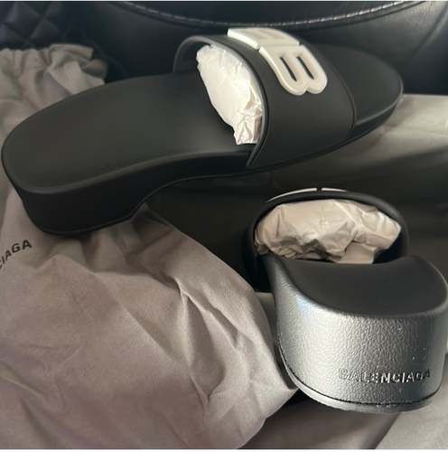 BALENCIAGA/テクノスライドプラットフォームスライド Balenciaga pool slides Sz39 $445 NIB | Luxury Cage LLC