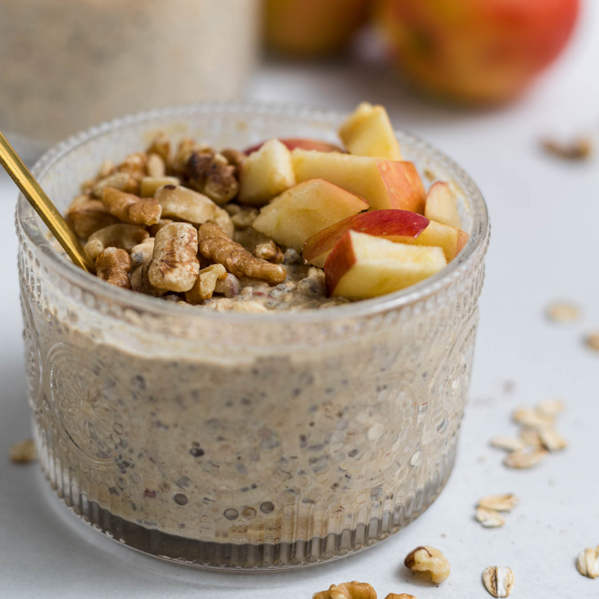 Apple Cinnamon Overnight Protein Oats