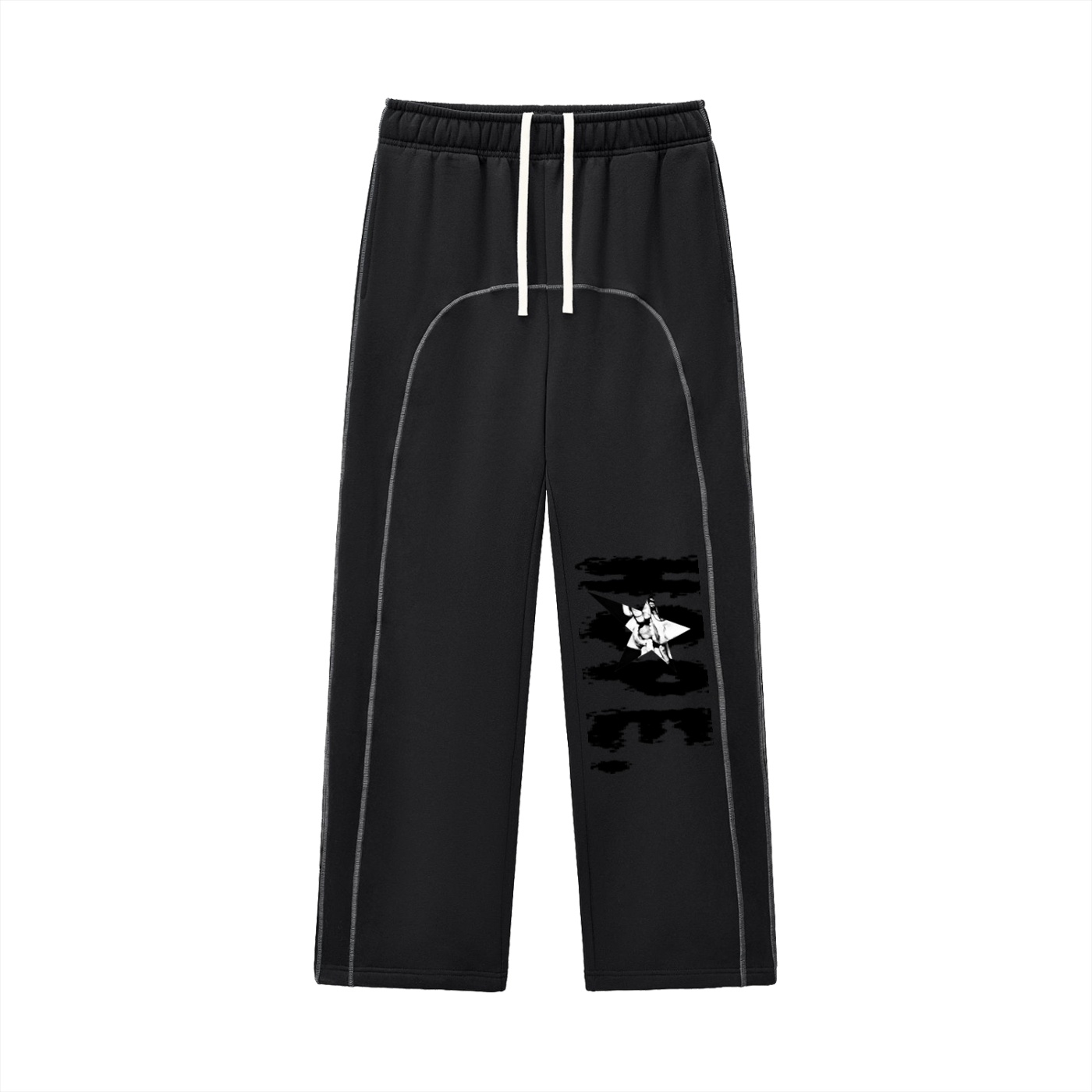 HOPE. Contrast-Stitched Fleece Sweatpants