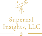 Words for Logo - Supernal Insights, LLC with telescope