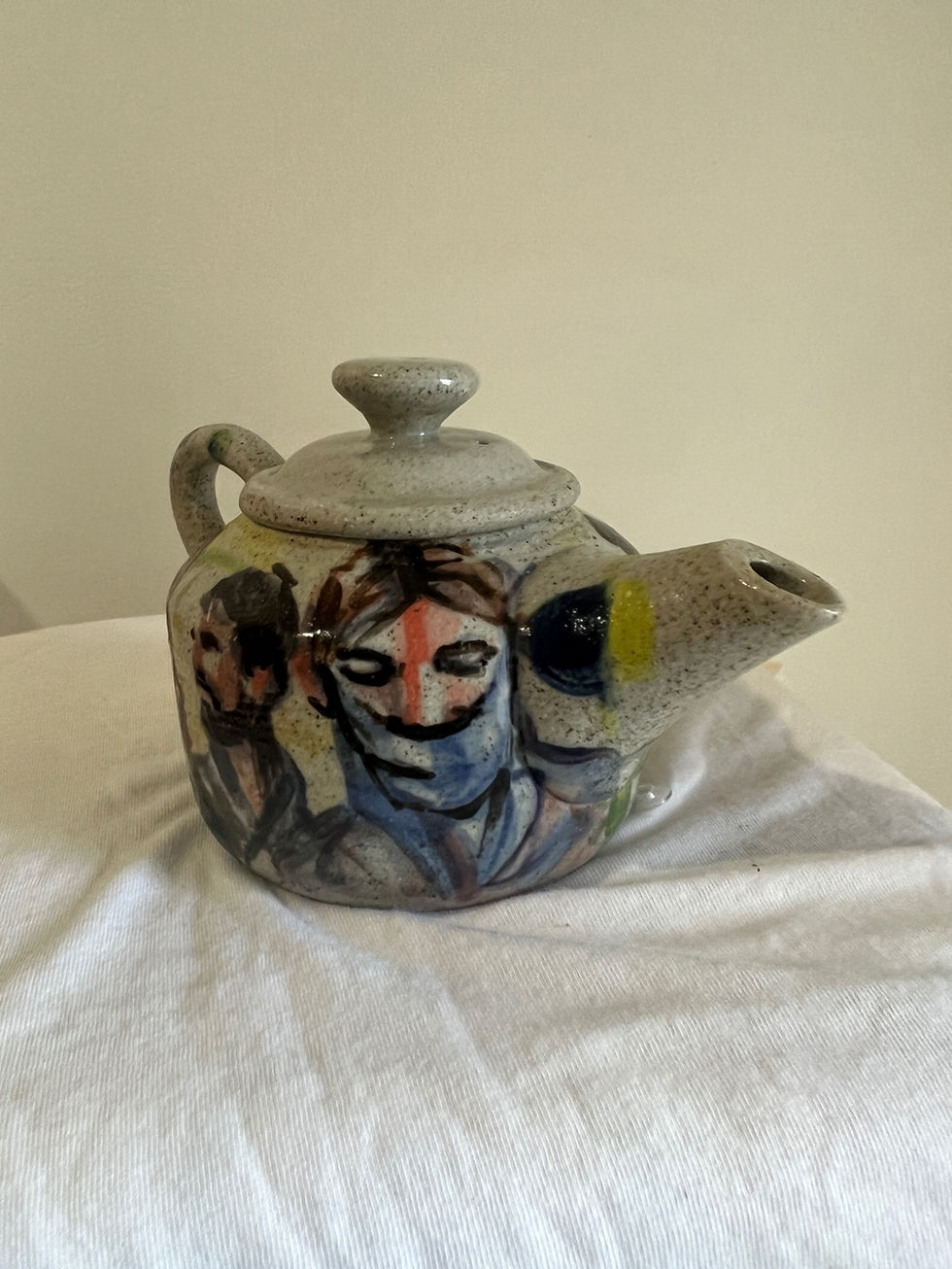 Small painted teapot, 2022