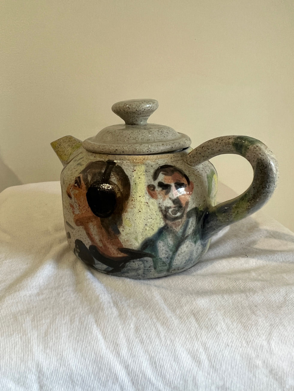 Small painted teapot, 2022
